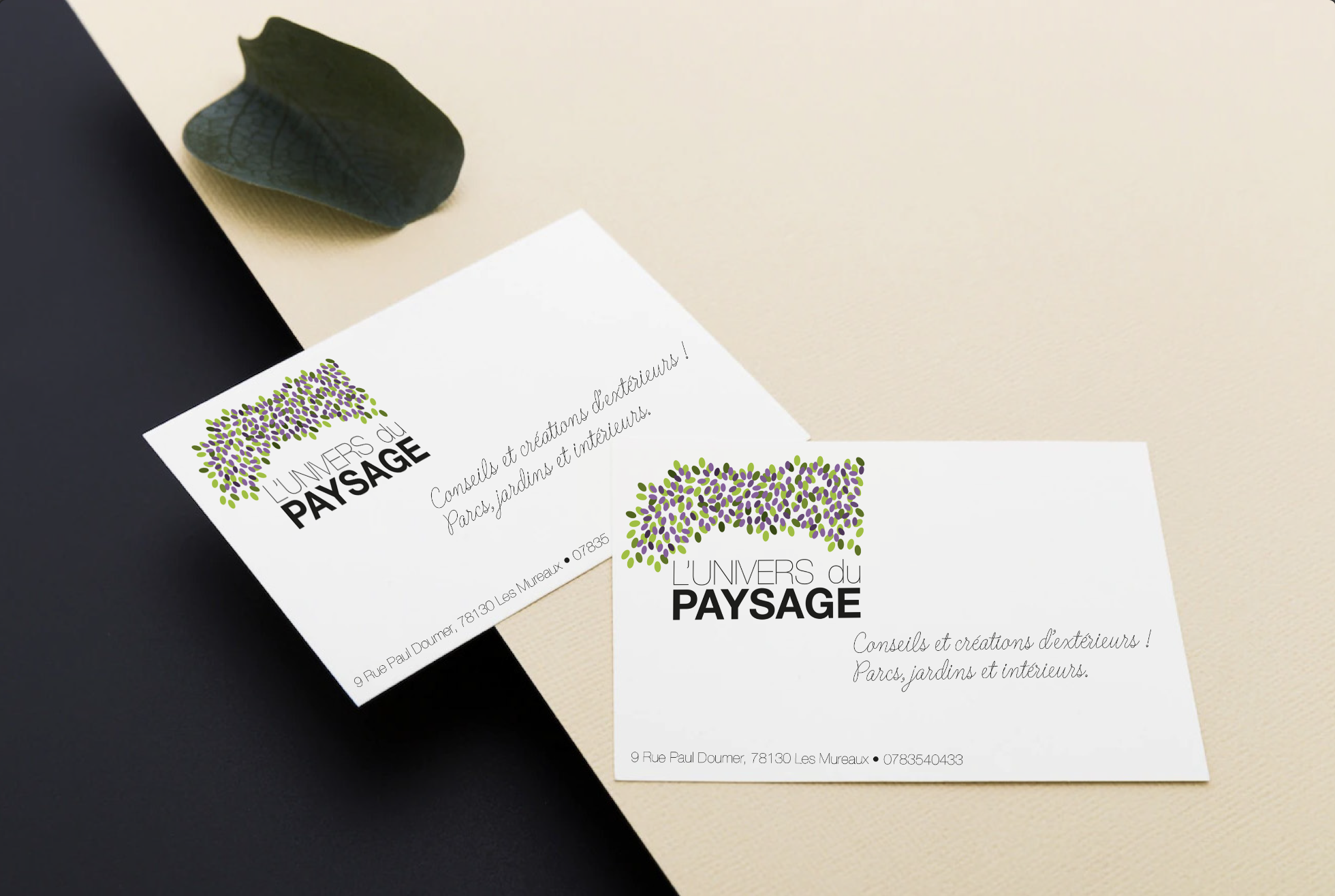 mockup sur carte de visites